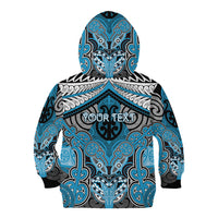 Aotearoa Iwi Ngati Porou Personalised Kid Hoodie Maori Kowhaiwhai Pattern