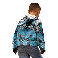 Aotearoa Iwi Ngati Porou Personalised Kid Hoodie Maori Kowhaiwhai Pattern