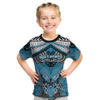 Aotearoa Iwi Ngati Porou Personalised Kid T Shirt Maori Kowhaiwhai Pattern
