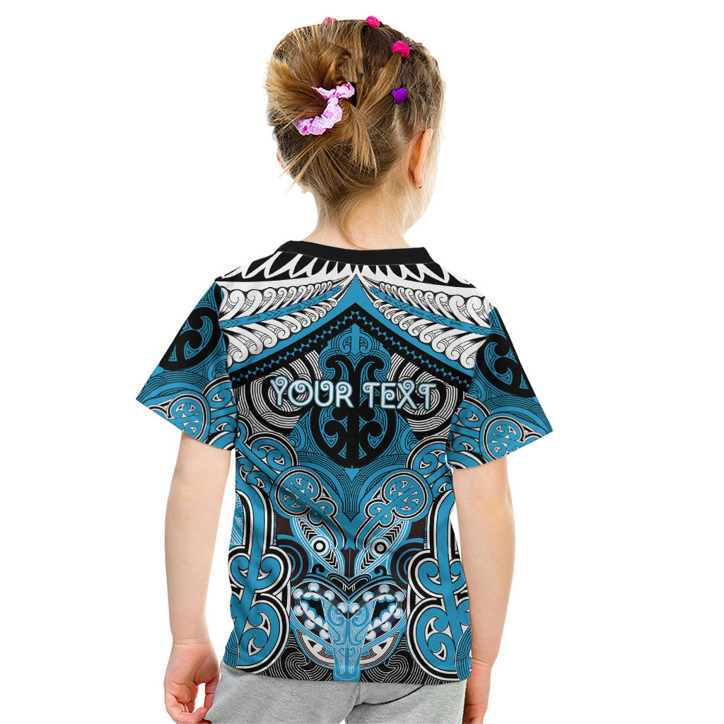 Aotearoa Iwi Ngati Porou Personalised Kid T Shirt Maori Kowhaiwhai Pattern