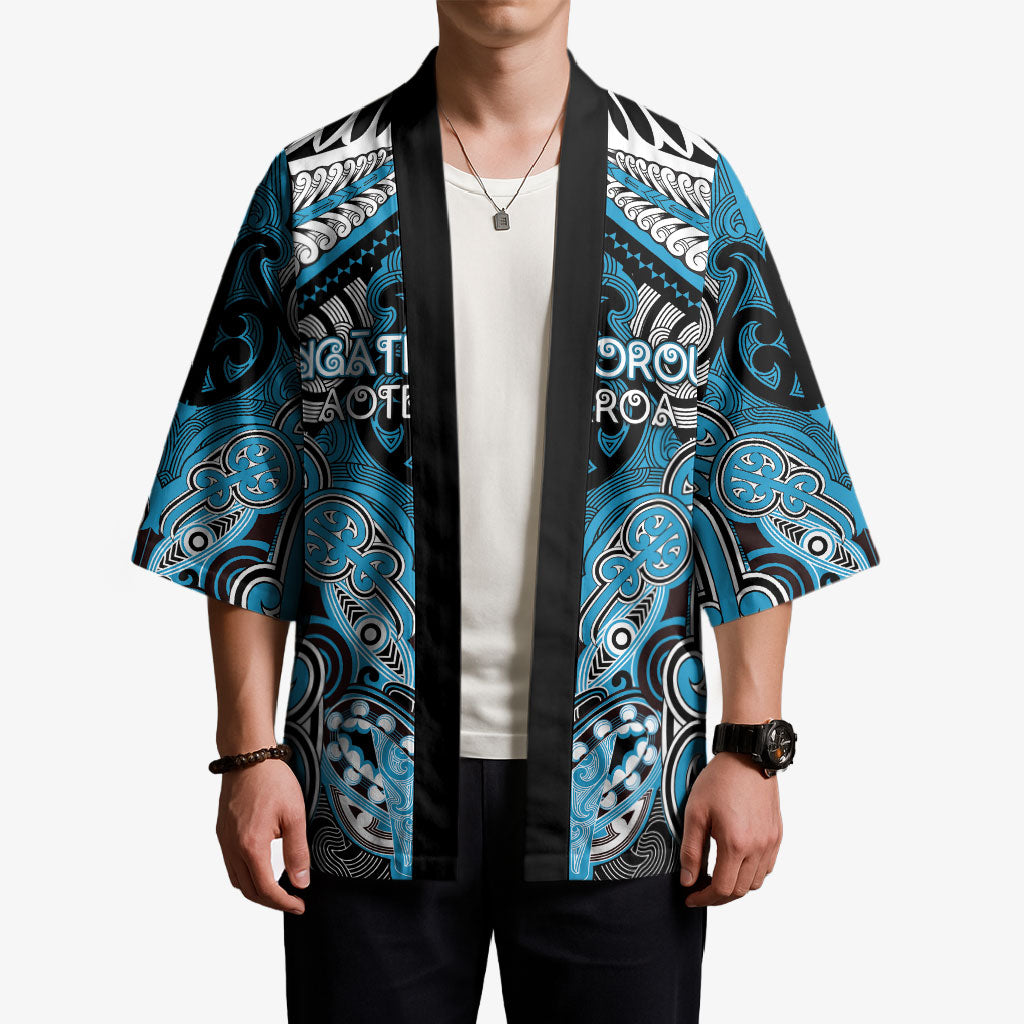 Aotearoa Iwi Ngati Porou Personalised Kimono Maori Kowhaiwhai Pattern