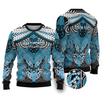 Aotearoa Iwi Ngati Porou Personalised Ugly Christmas Sweater Maori Kowhaiwhai Pattern