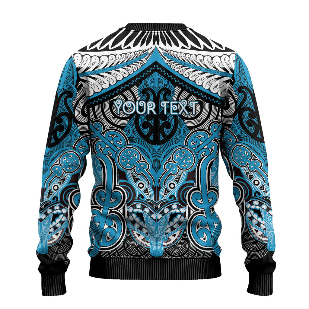 Aotearoa Iwi Ngati Porou Personalised Ugly Christmas Sweater Maori Kowhaiwhai Pattern