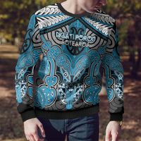 Aotearoa Iwi Ngati Porou Personalised Ugly Christmas Sweater Maori Kowhaiwhai Pattern