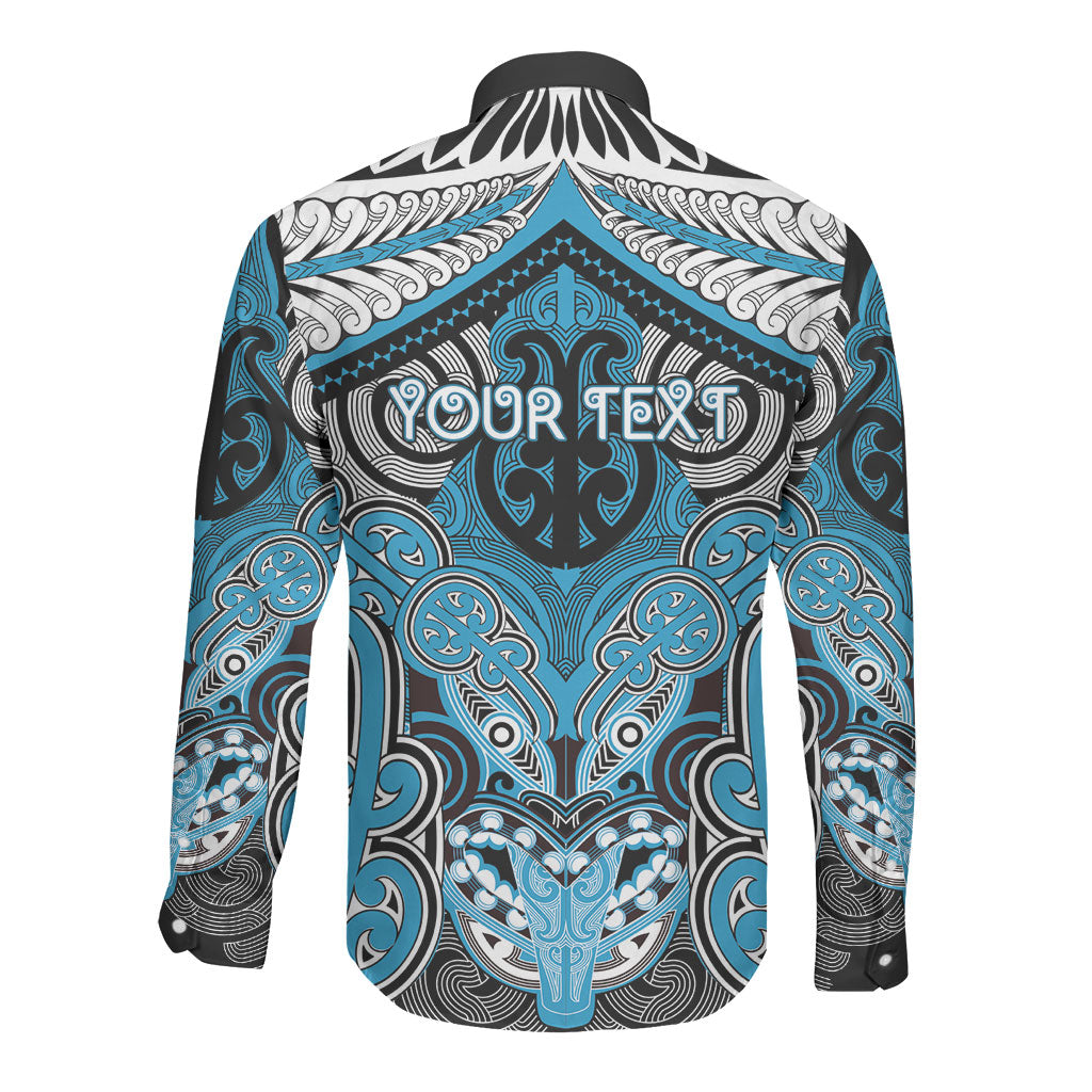 Aotearoa Iwi Ngati Porou Personalised Long Sleeve Button Shirt Maori Kowhaiwhai Pattern