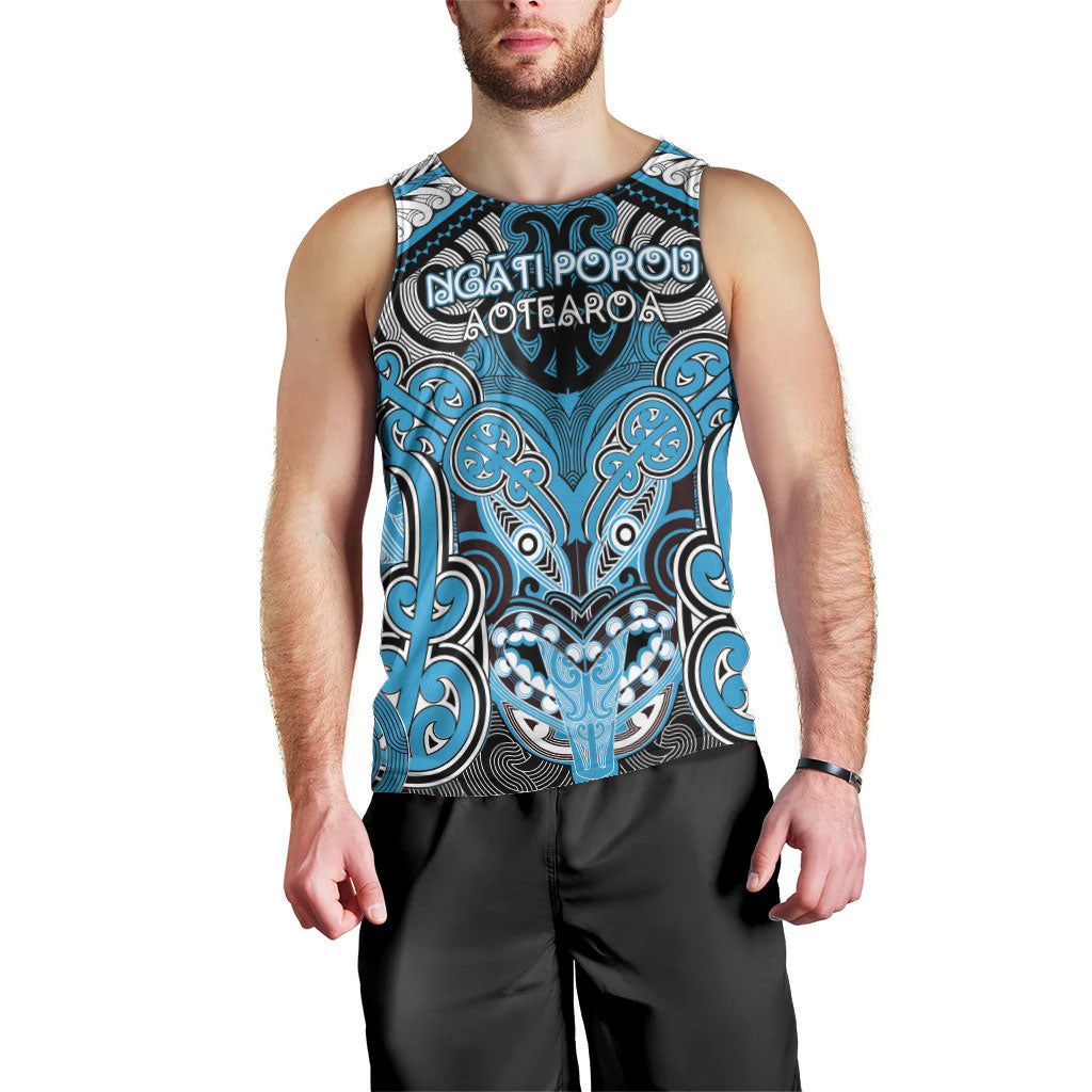 Aotearoa Iwi Ngati Porou Personalised Men Tank Top Maori Kowhaiwhai Pattern