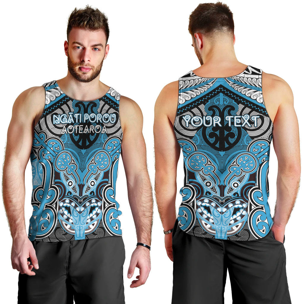 Aotearoa Iwi Ngati Porou Personalised Men Tank Top Maori Kowhaiwhai Pattern