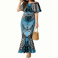 Aotearoa Iwi Ngati Porou Personalised Mermaid Dress Maori Kowhaiwhai Pattern
