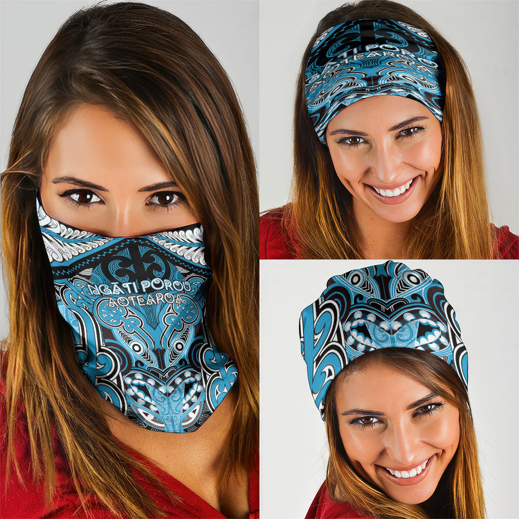 Aotearoa Iwi Ngati Porou Neck Gaiter Maori Kowhaiwhai Pattern