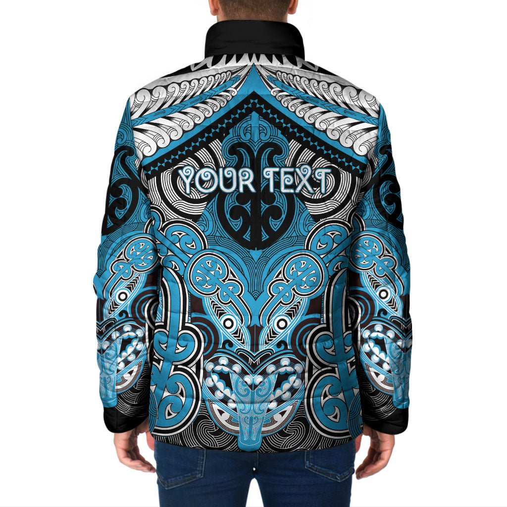 Aotearoa Iwi Ngati Porou Personalised Padded Jacket Maori Kowhaiwhai Pattern