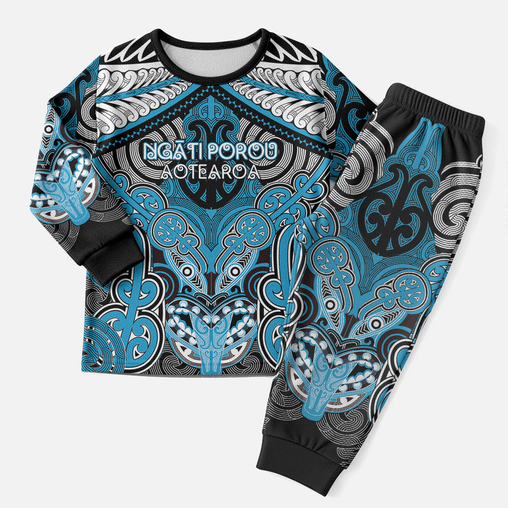 Aotearoa Iwi Ngati Porou Personalised Christmas Pajama Set Maori Kowhaiwhai Pattern