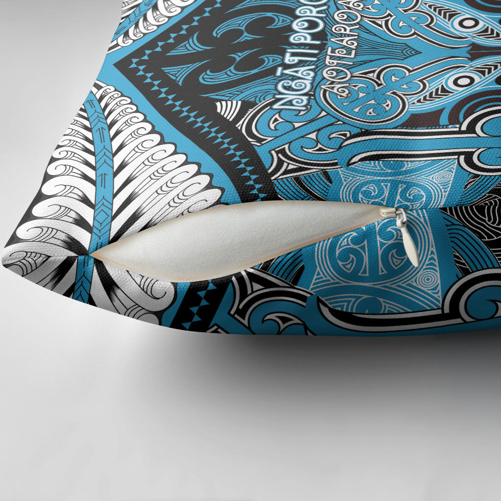 Aotearoa Iwi Ngati Porou Pillow Cover Maori Kowhaiwhai Pattern
