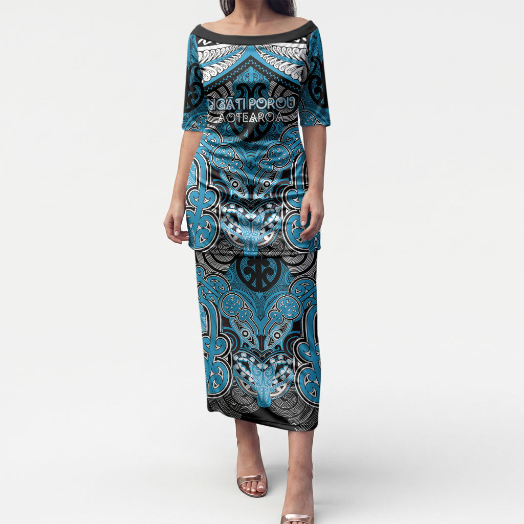 Aotearoa Iwi Ngati Porou Personalised Puletasi Maori Kowhaiwhai Pattern