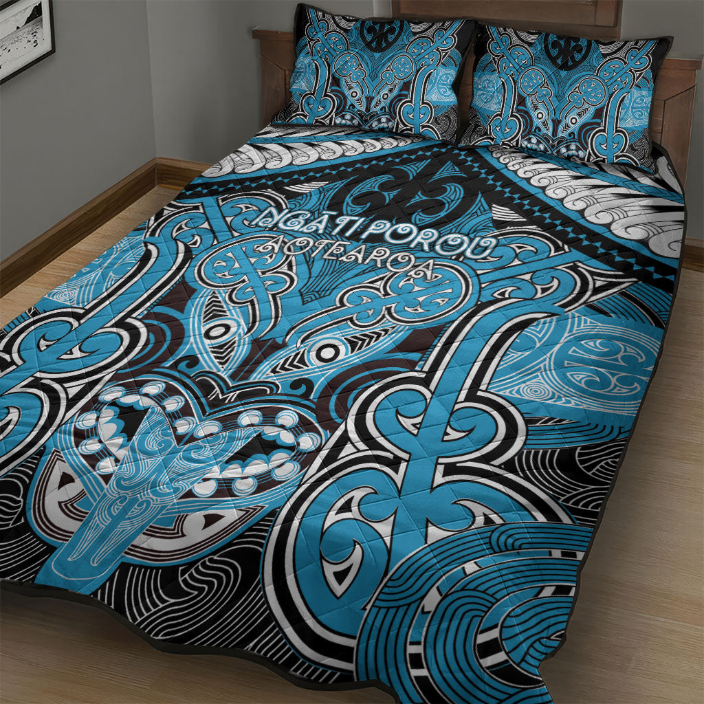 Aotearoa Iwi Ngati Porou Quilt Bed Set Maori Kowhaiwhai Pattern