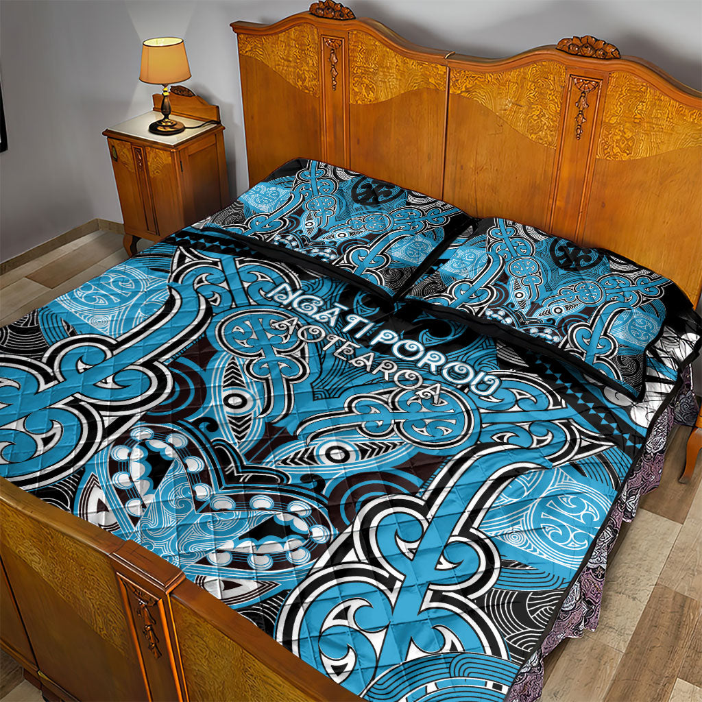 Aotearoa Iwi Ngati Porou Quilt Bed Set Maori Kowhaiwhai Pattern