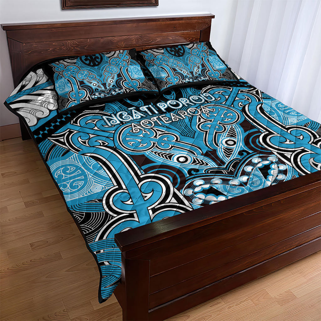 Aotearoa Iwi Ngati Porou Quilt Bed Set Maori Kowhaiwhai Pattern