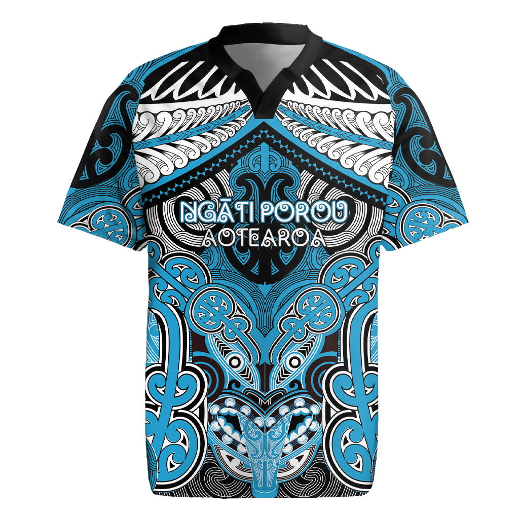 Aotearoa Iwi Ngati Porou Personalised Rugby Jersey Maori Kowhaiwhai Pattern
