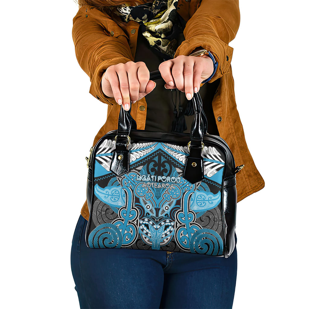Aotearoa Iwi Ngati Porou Shoulder Handbag Maori Kowhaiwhai Pattern