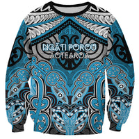 Aotearoa Iwi Ngati Porou Personalised Sweatshirt Maori Kowhaiwhai Pattern