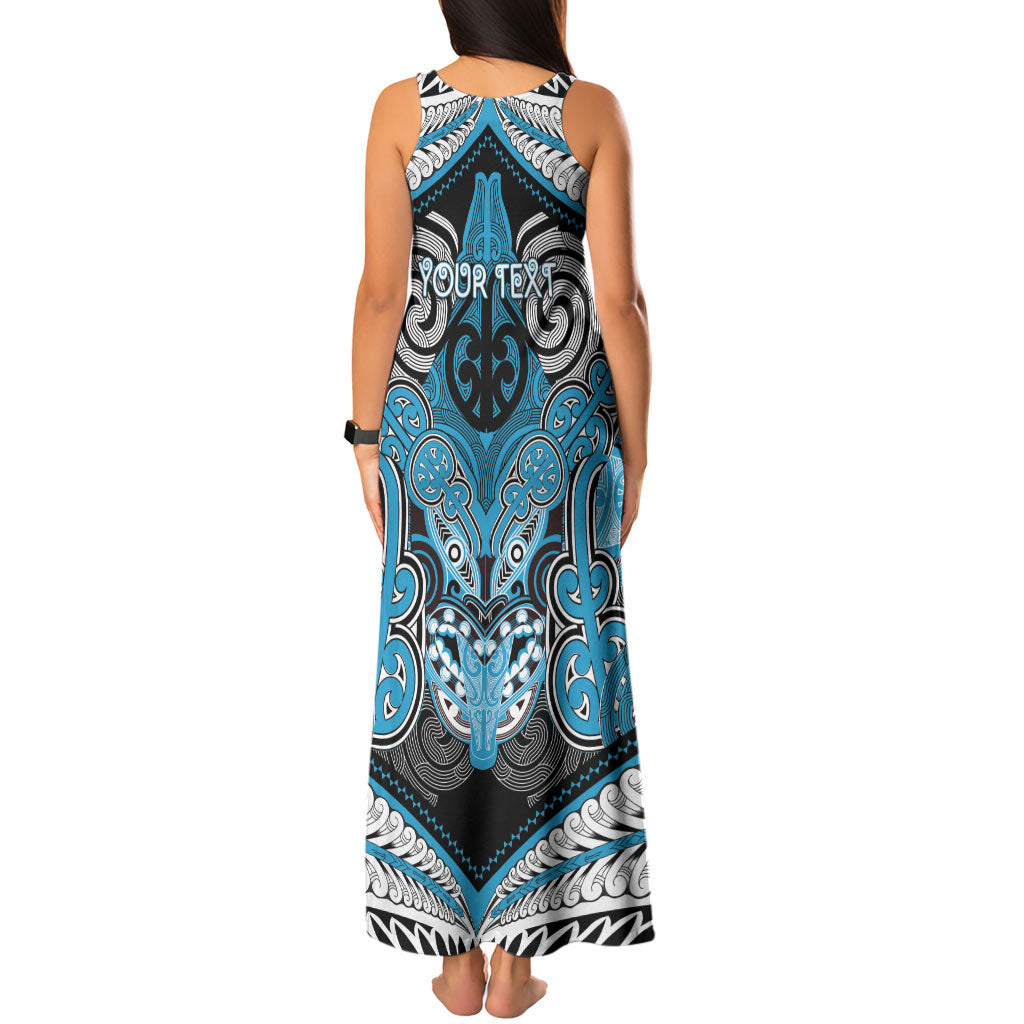Aotearoa Iwi Ngati Porou Personalised Tank Maxi Dress Maori Kowhaiwhai Pattern