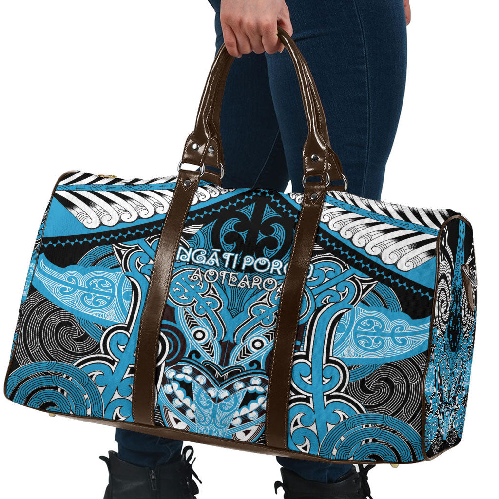 Aotearoa Iwi Ngati Porou Travel Bag Maori Kowhaiwhai Pattern