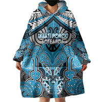 Aotearoa Iwi Ngati Porou Personalised Wearable Blanket Hoodie Maori Kowhaiwhai Pattern