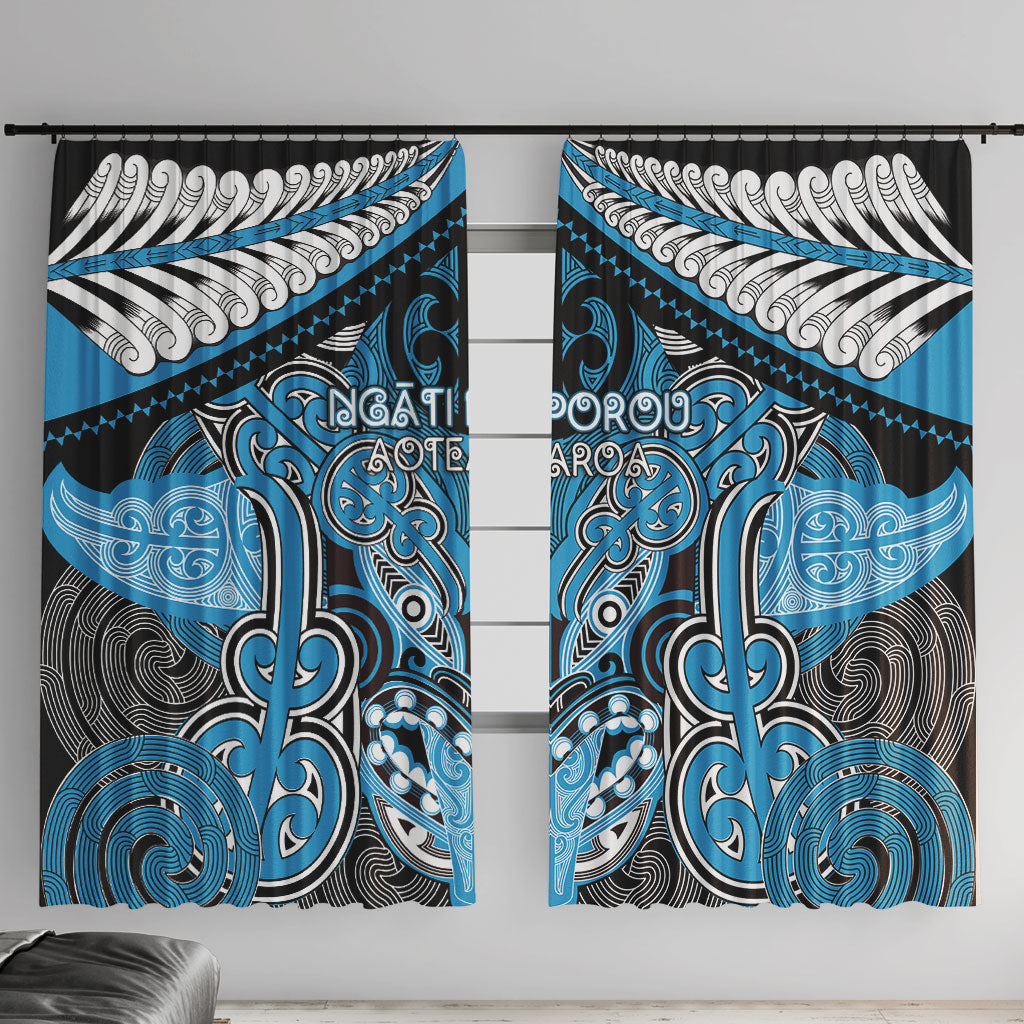 Aotearoa Iwi Ngati Porou Window Curtain Maori Kowhaiwhai Pattern