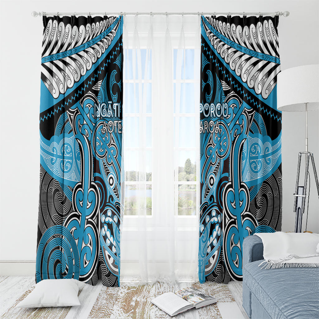 Aotearoa Iwi Ngati Porou Window Curtain Maori Kowhaiwhai Pattern