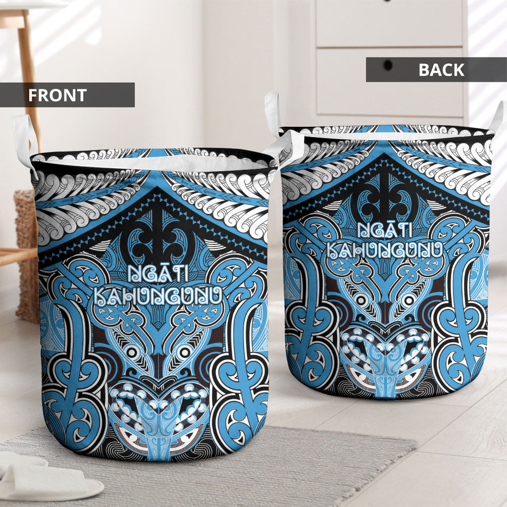 Aotearoa Iwi Ngati Kahungunu Laundry Basket Maori Kowhaiwhai Pattern