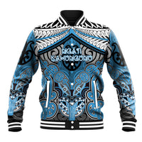 Aotearoa Iwi Ngati Kahungunu Personalised Baseball Jacket Maori Kowhaiwhai Pattern