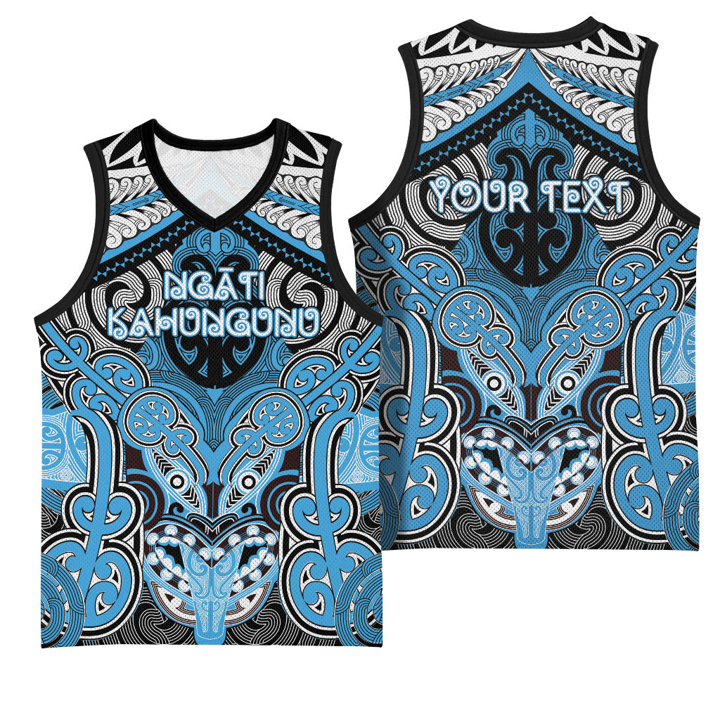 Aotearoa Iwi Ngati Kahungunu Personalised Basketball Jersey Maori Kowhaiwhai Pattern