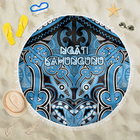 Aotearoa Iwi Ngati Kahungunu Beach Blanket Maori Kowhaiwhai Pattern