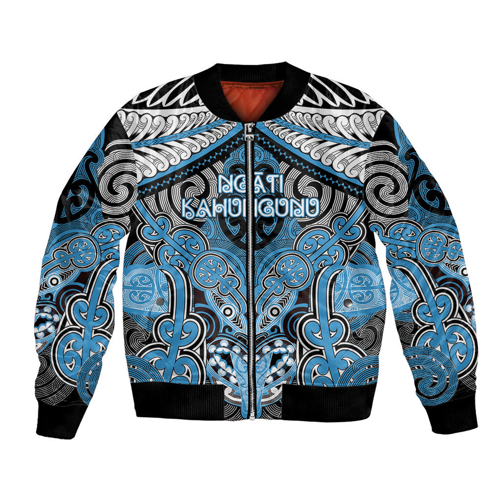 Aotearoa Iwi Ngati Kahungunu Personalised Bomber Jacket Maori Kowhaiwhai Pattern