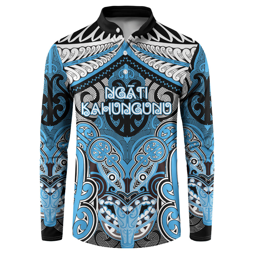 Aotearoa Iwi Ngati Kahungunu Personalised Button Sweatshirt Maori Kowhaiwhai Pattern