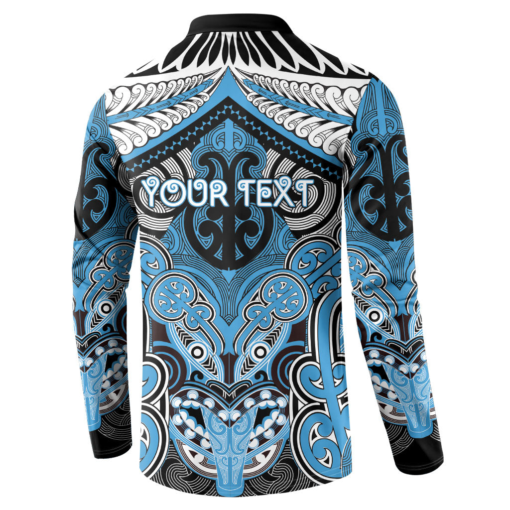 Aotearoa Iwi Ngati Kahungunu Personalised Button Sweatshirt Maori Kowhaiwhai Pattern