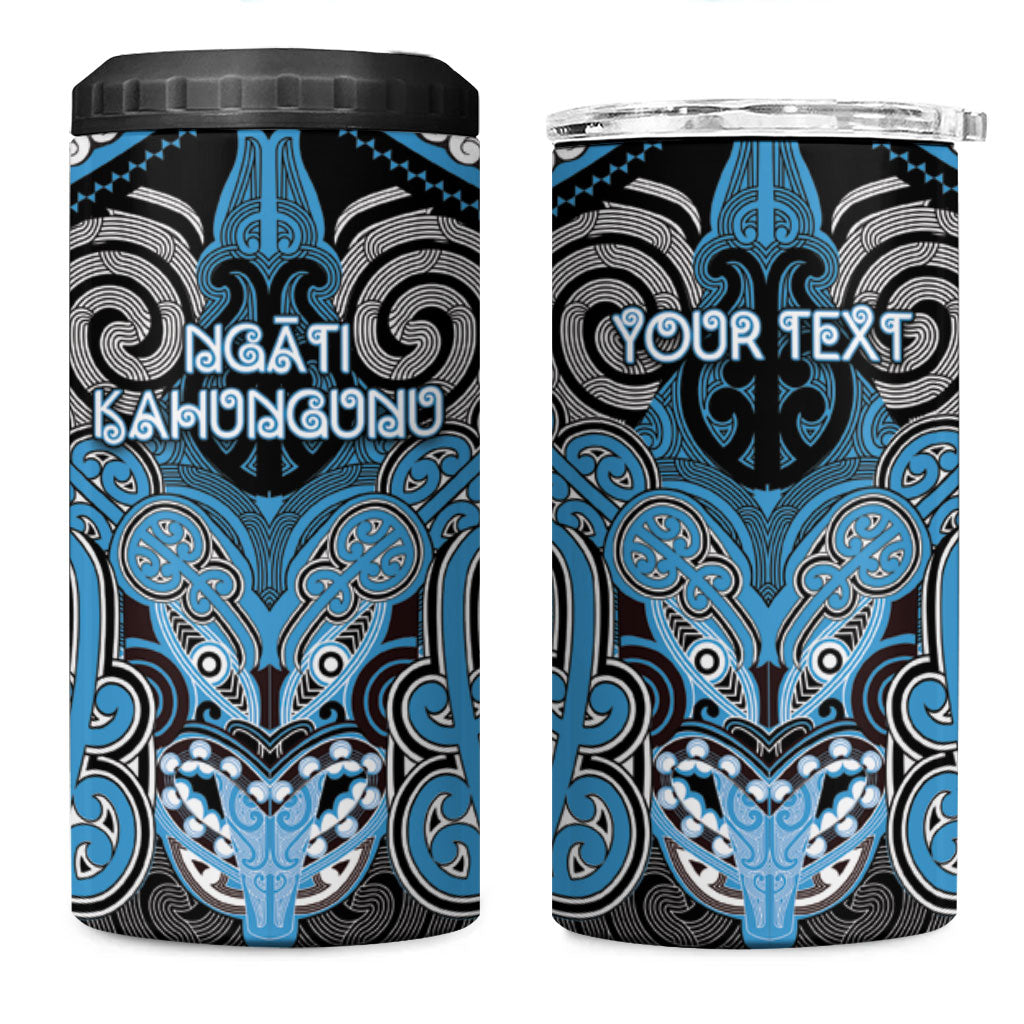 Aotearoa Iwi Ngati Kahungunu Personalised 4 in 1 Can Cooler Tumbler Maori Kowhaiwhai Pattern