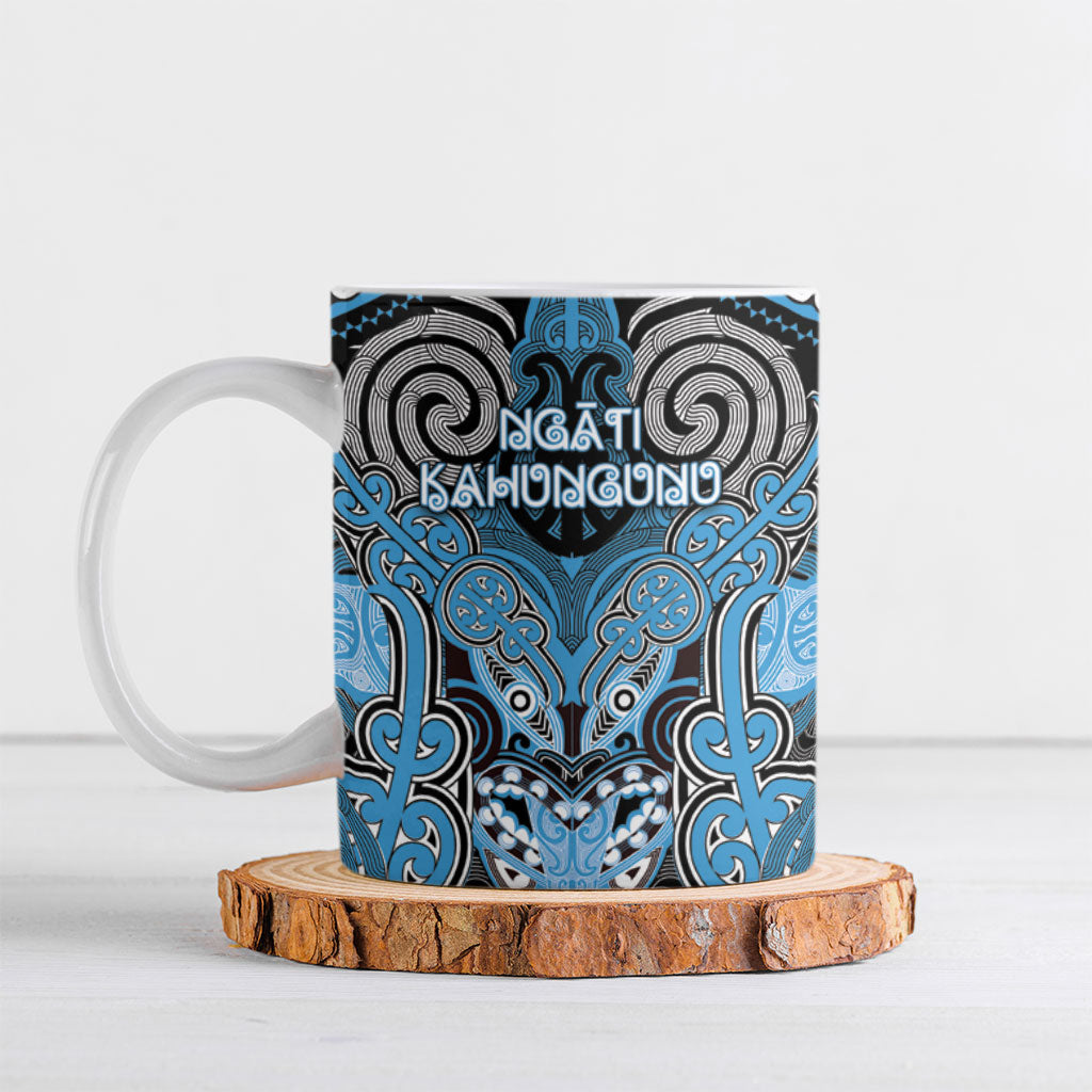 Aotearoa Iwi Ngati Kahungunu Personalised Ceramic Mug Maori Kowhaiwhai Pattern