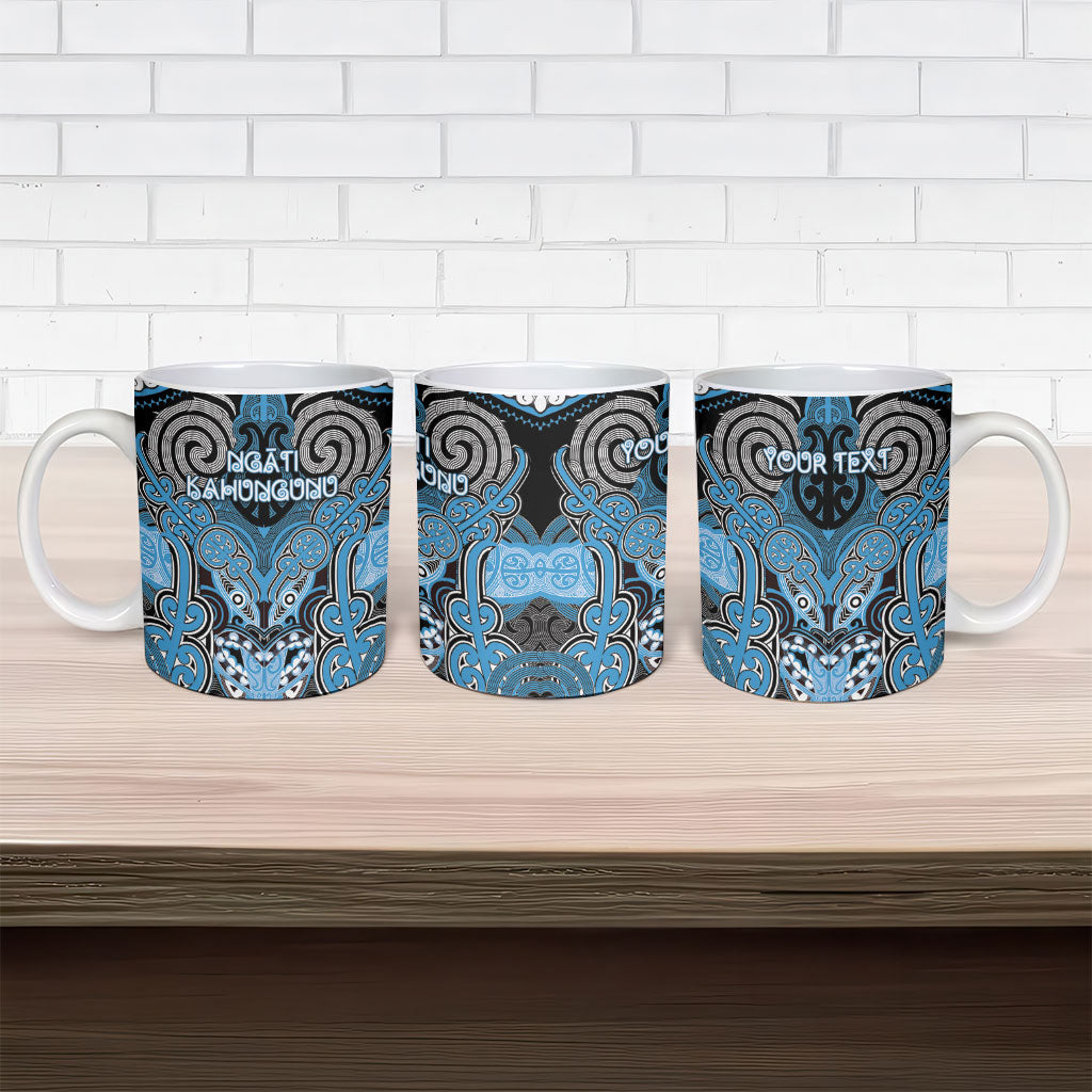 Aotearoa Iwi Ngati Kahungunu Personalised Ceramic Mug Maori Kowhaiwhai Pattern
