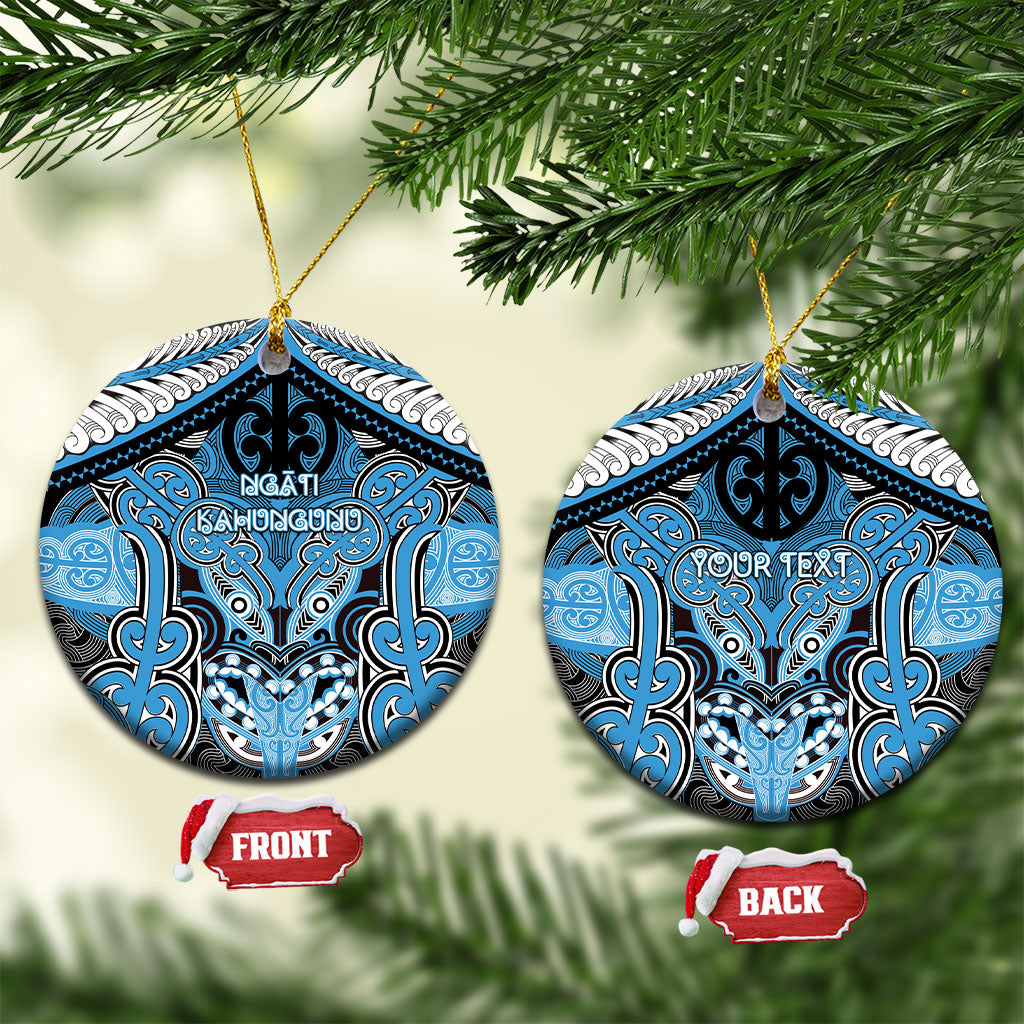 Aotearoa Iwi Ngati Kahungunu Personalised Ceramic Ornament Maori Kowhaiwhai Pattern