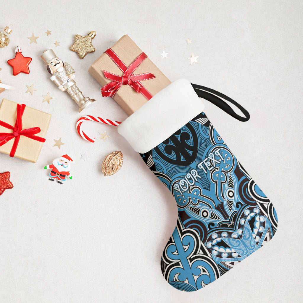 Aotearoa Iwi Ngati Kahungunu Personalised Christmas Stocking Maori Kowhaiwhai Pattern