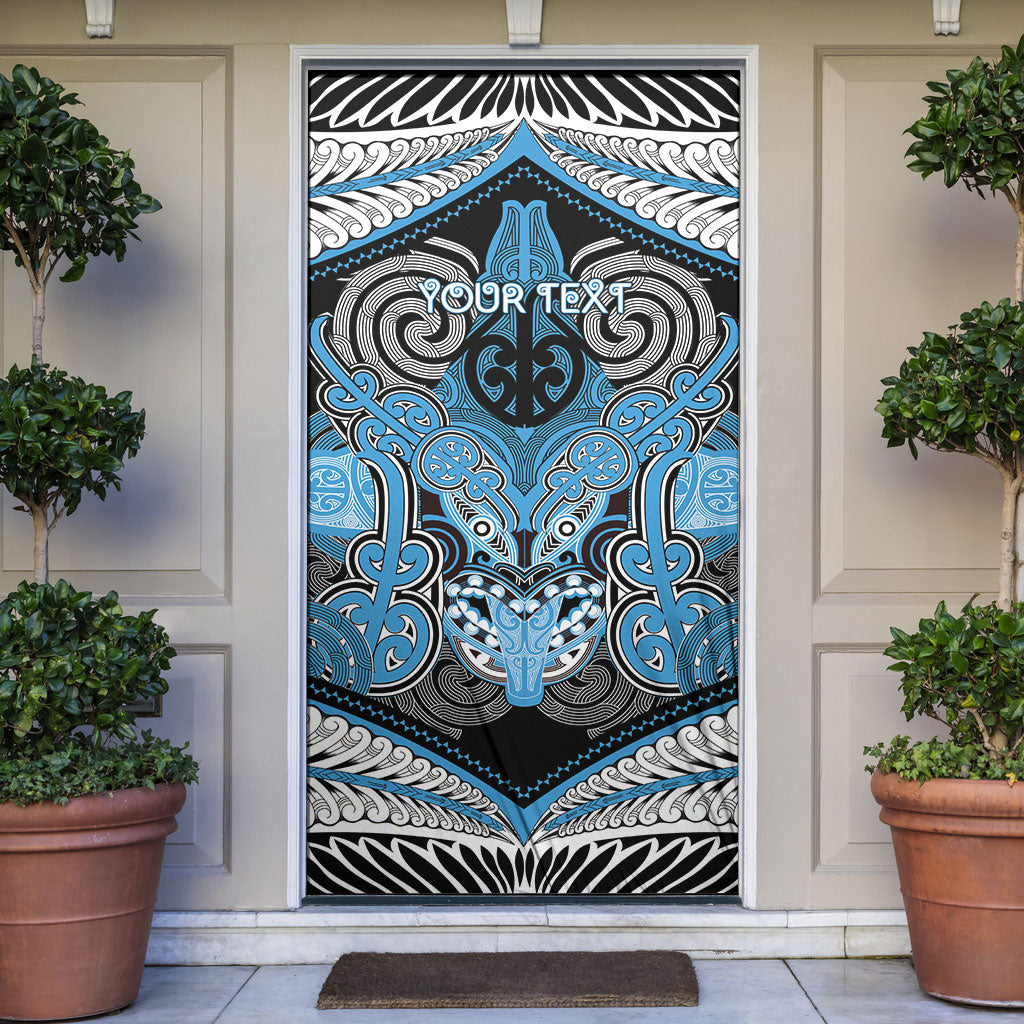Aotearoa Iwi Ngati Kahungunu Personalised Door Cover Maori Kowhaiwhai Pattern