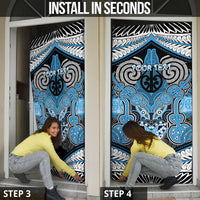 Aotearoa Iwi Ngati Kahungunu Personalised Door Cover Maori Kowhaiwhai Pattern