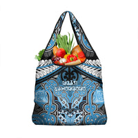Aotearoa Iwi Ngati Kahungunu Grocery Bag Maori Kowhaiwhai Pattern