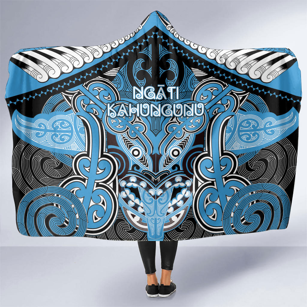 Aotearoa Iwi Ngati Kahungunu Hooded Blanket Maori Kowhaiwhai Pattern