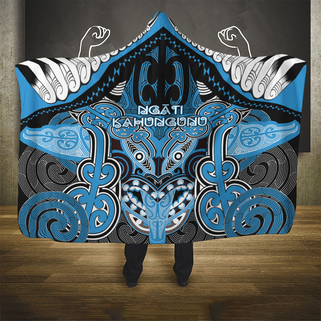 Aotearoa Iwi Ngati Kahungunu Hooded Blanket Maori Kowhaiwhai Pattern