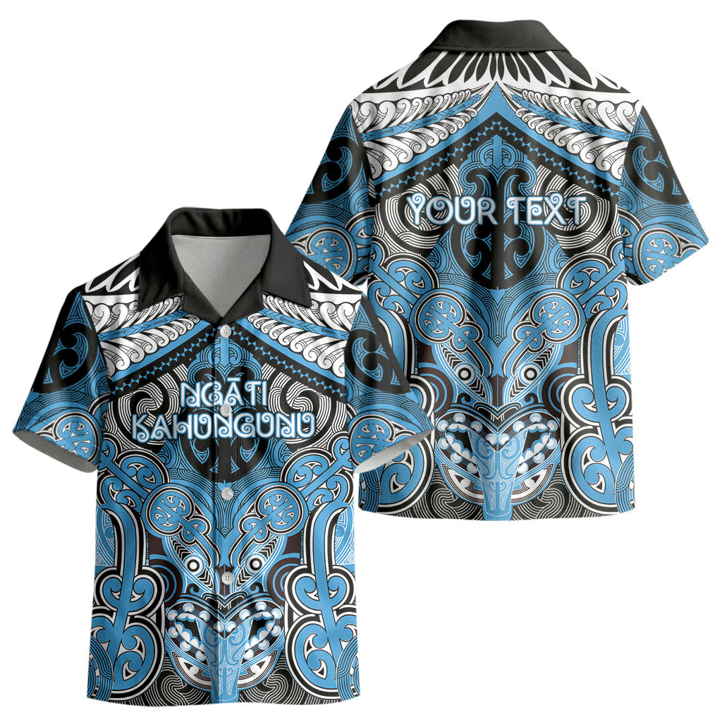 Aotearoa Iwi Ngati Kahungunu Personalised Kid Hawaiian Shirt Maori Kowhaiwhai Pattern