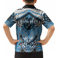 Aotearoa Iwi Ngati Kahungunu Personalised Kid Hawaiian Shirt Maori Kowhaiwhai Pattern