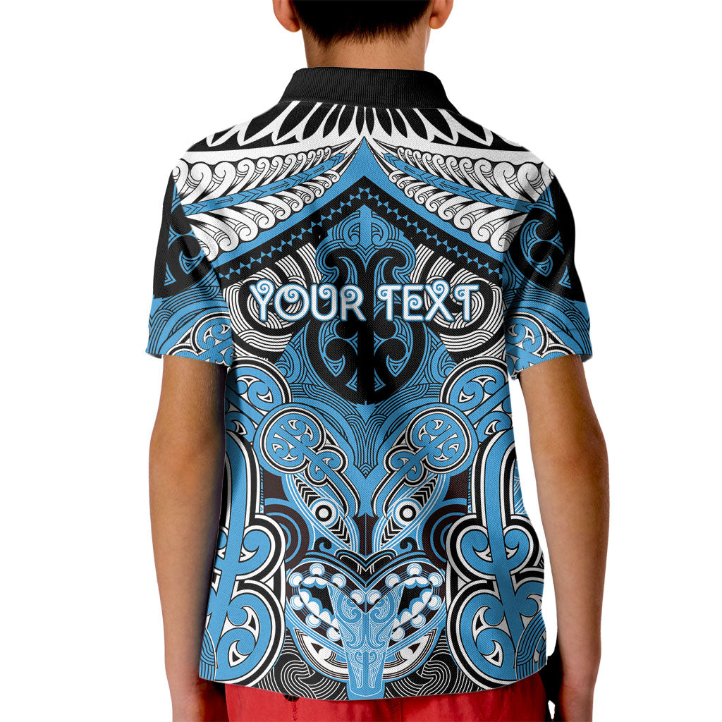 Aotearoa Iwi Ngati Kahungunu Personalised Kid Polo Shirt Maori Kowhaiwhai Pattern