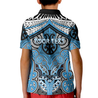 Aotearoa Iwi Ngati Kahungunu Personalised Kid Polo Shirt Maori Kowhaiwhai Pattern