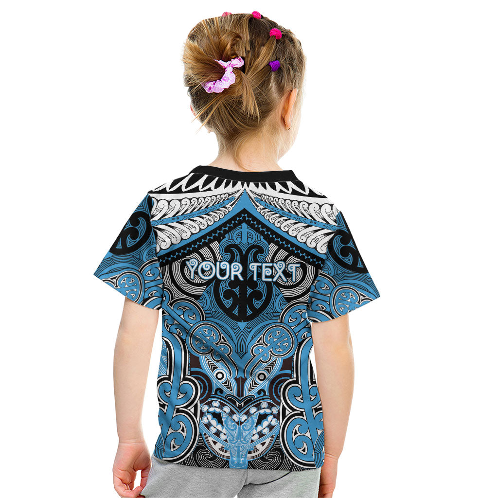 Aotearoa Iwi Ngati Kahungunu Personalised Kid T Shirt Maori Kowhaiwhai Pattern